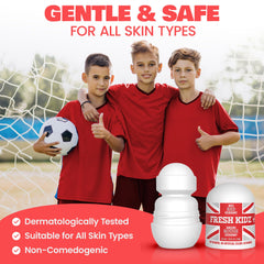 Fresh Kidz Rojo caja: empaque práctico para mochila y deporte.