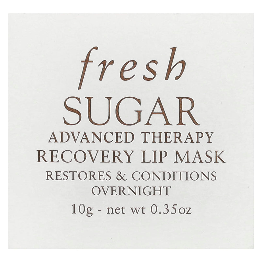 Mascarilla labial Fresh Sugar Recovery, textura cremosa al aplicar para nutrición nocturna.