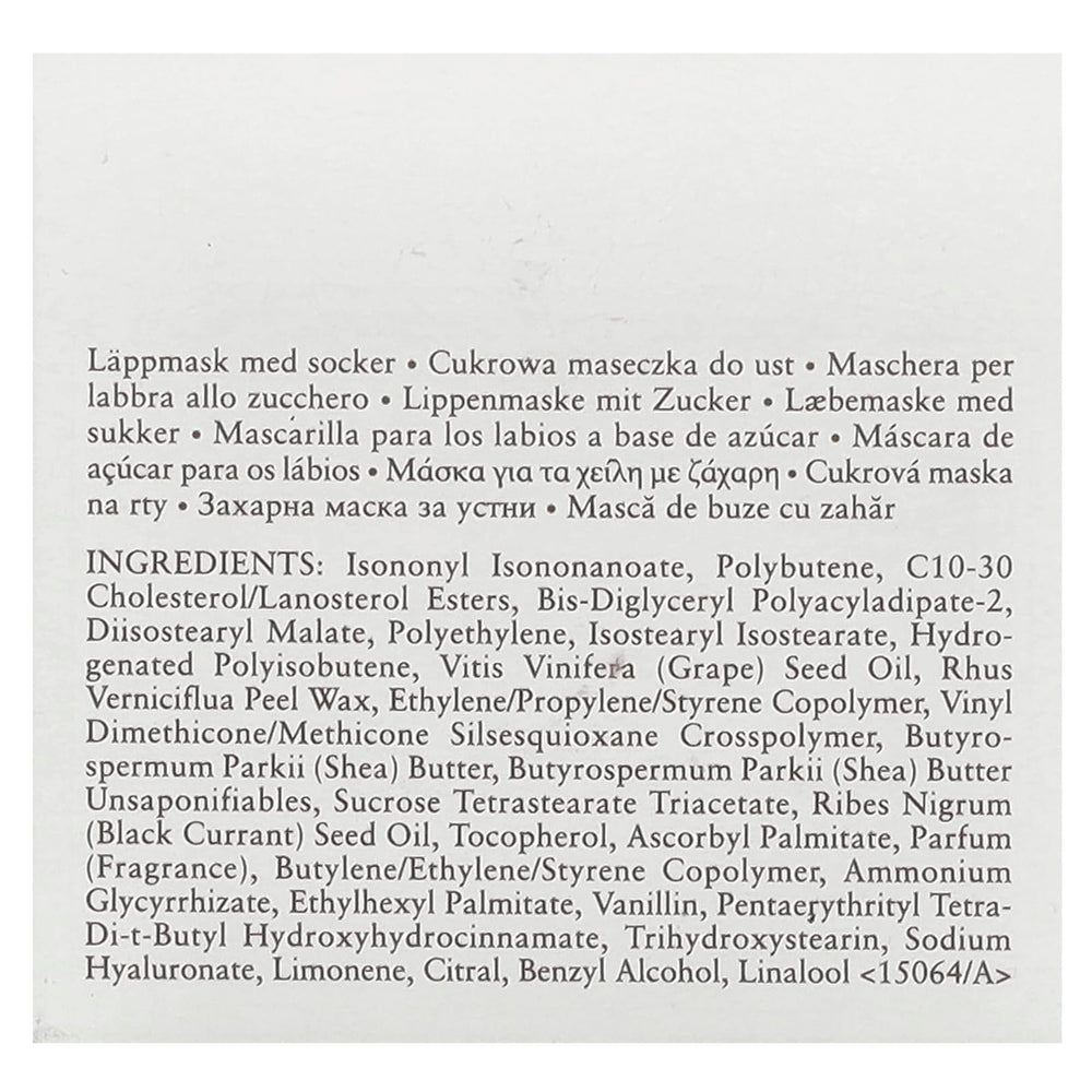 Ingrediente clave karité y ácido hialurónico en mascarilla labial.