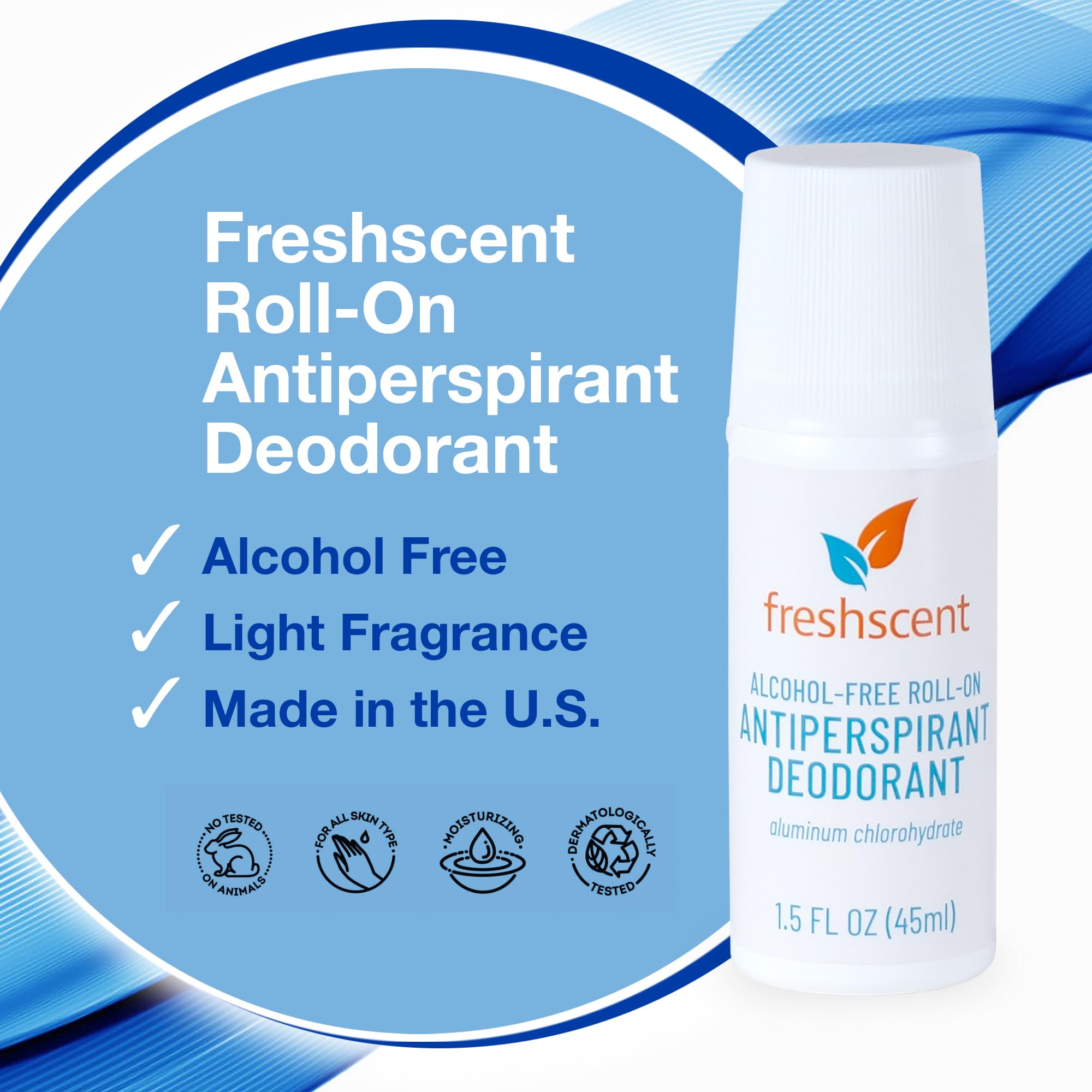 Freshscent desodorante sin alcohol, paquete de 96 unidades para conveniencia.