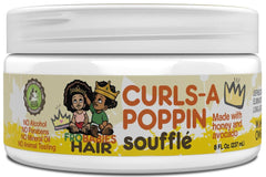 FroBabies Hair Curls-A-Poppin Soufflé define rizos con brillo suave.