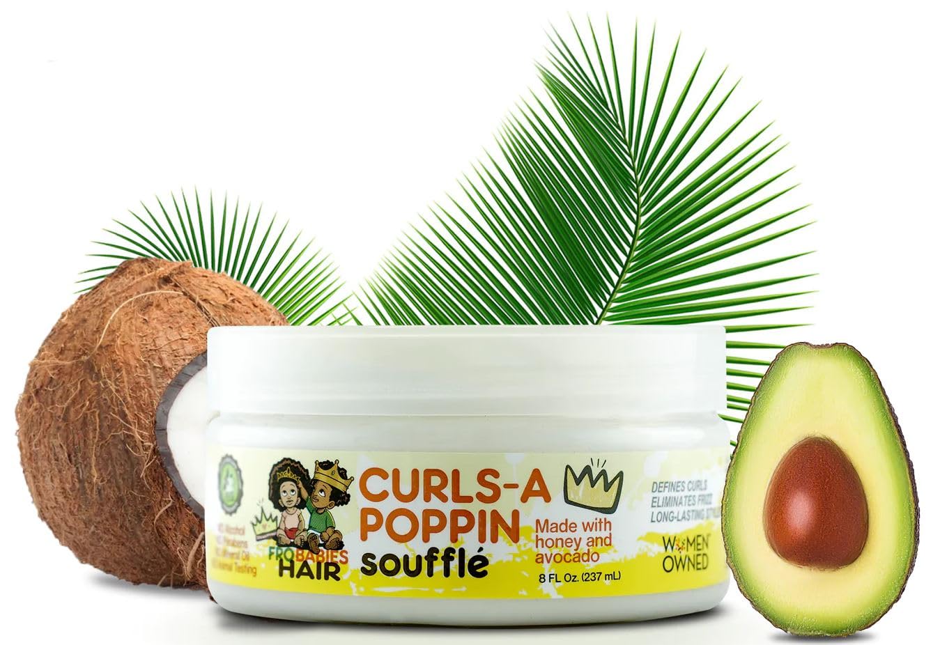 Textura cremosa de FroBabies Hair Soufflé aporta hidratación sin grasa.
