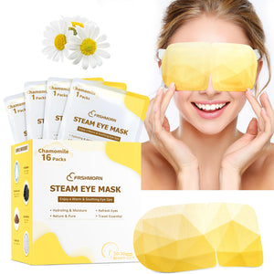 FRSHMORN mascarilla ocular de vapor, vista frontal, sensación cálida para ojos cansados