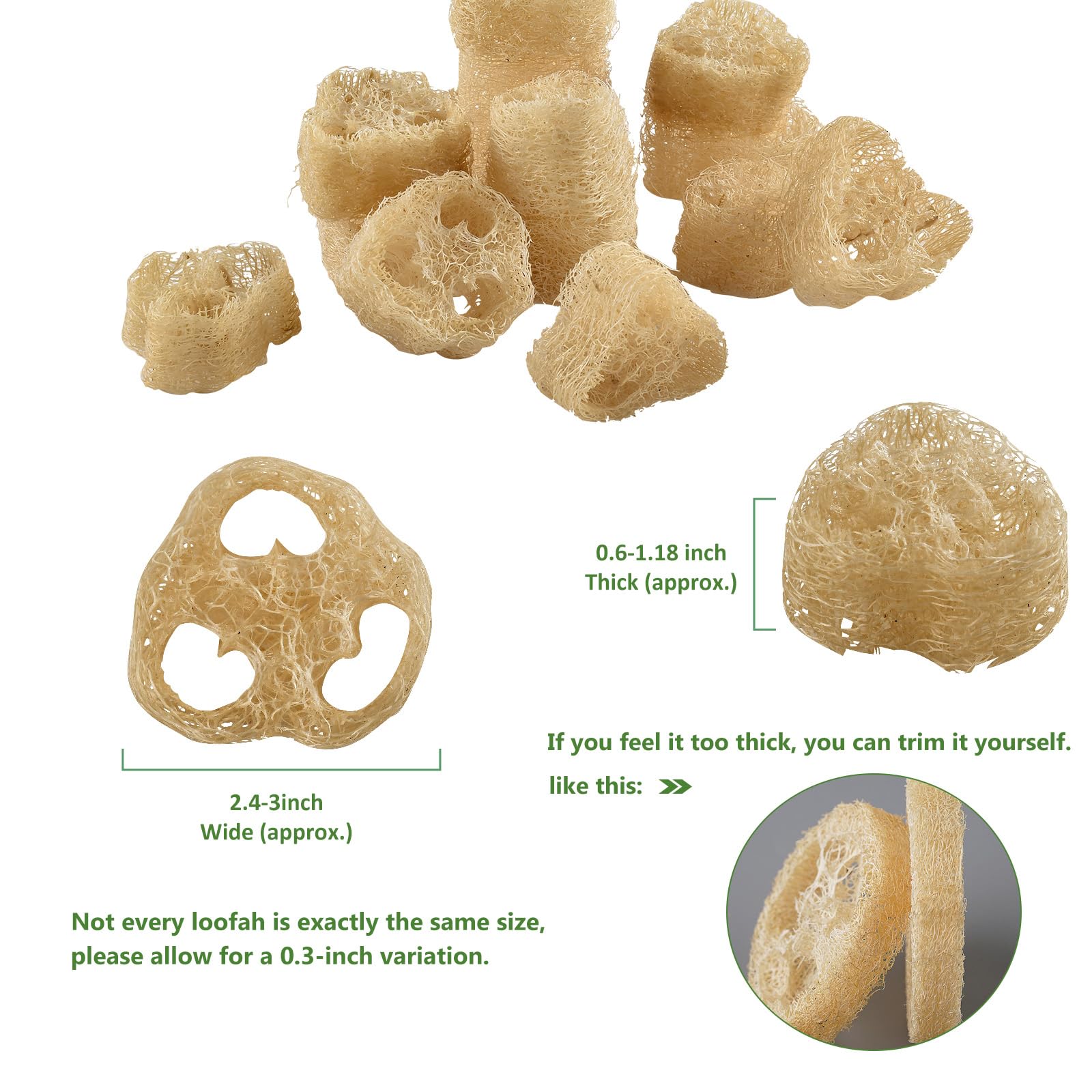 Luffa para jabones artesanales FRTIM corte perfecto para moldes