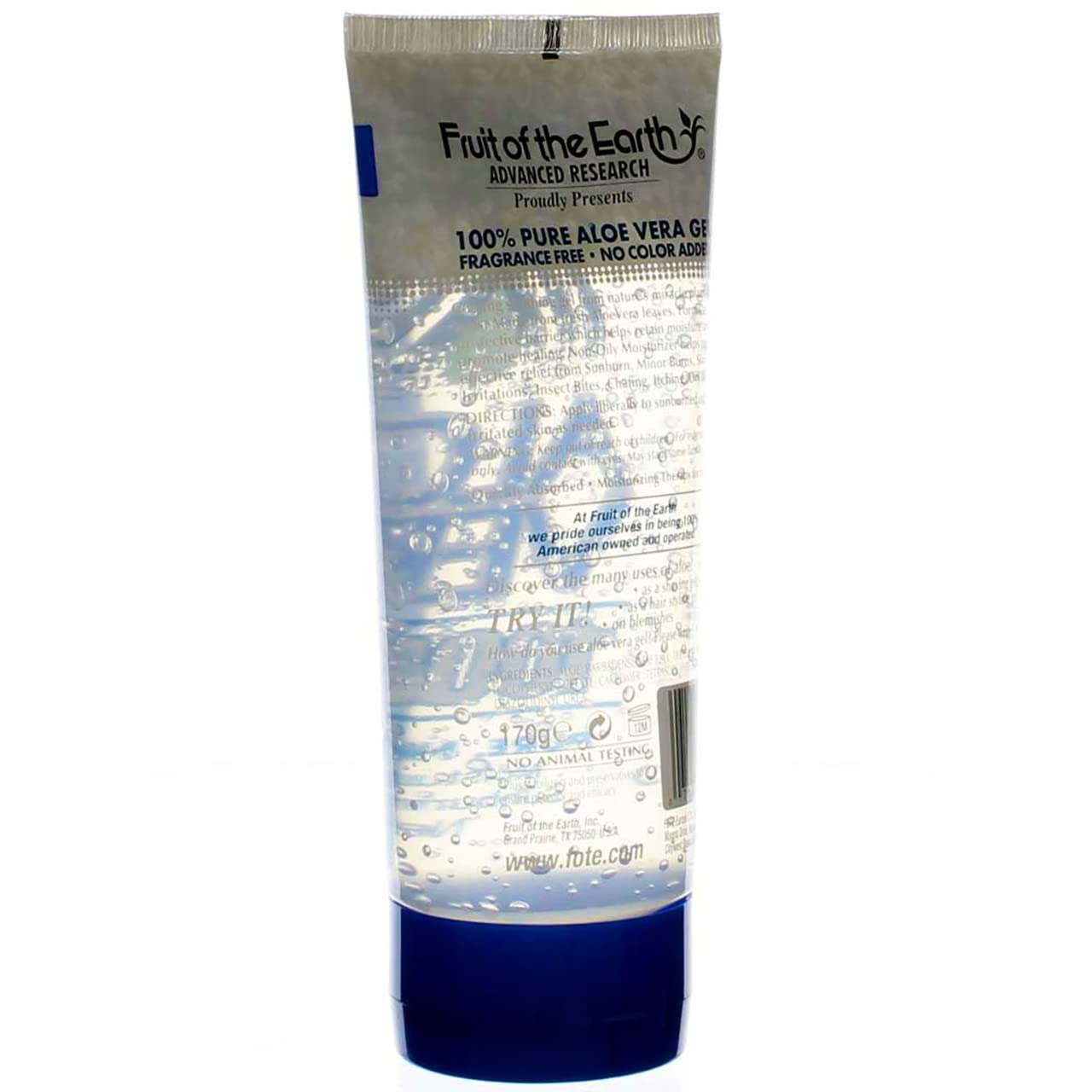 Fruit of the Earth Aloe Vera 100% Gel cuidado piel sensible, uso suave