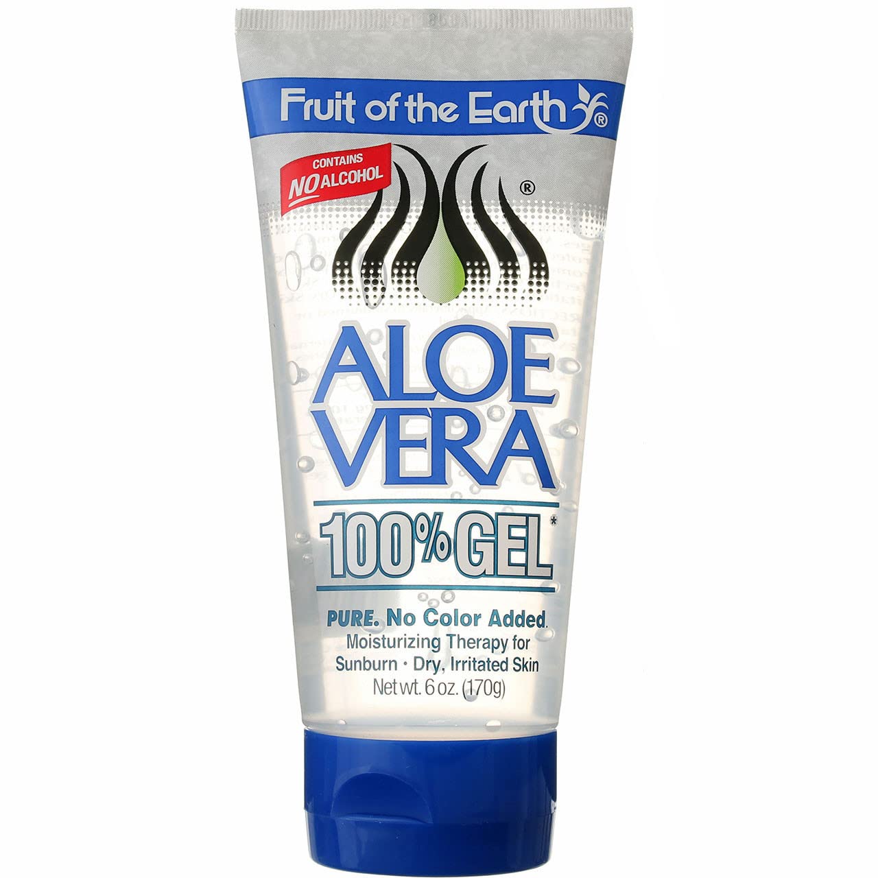 Fruit of the Earth Aloe Vera 100% Gel envase claro para hidratación suave de la piel