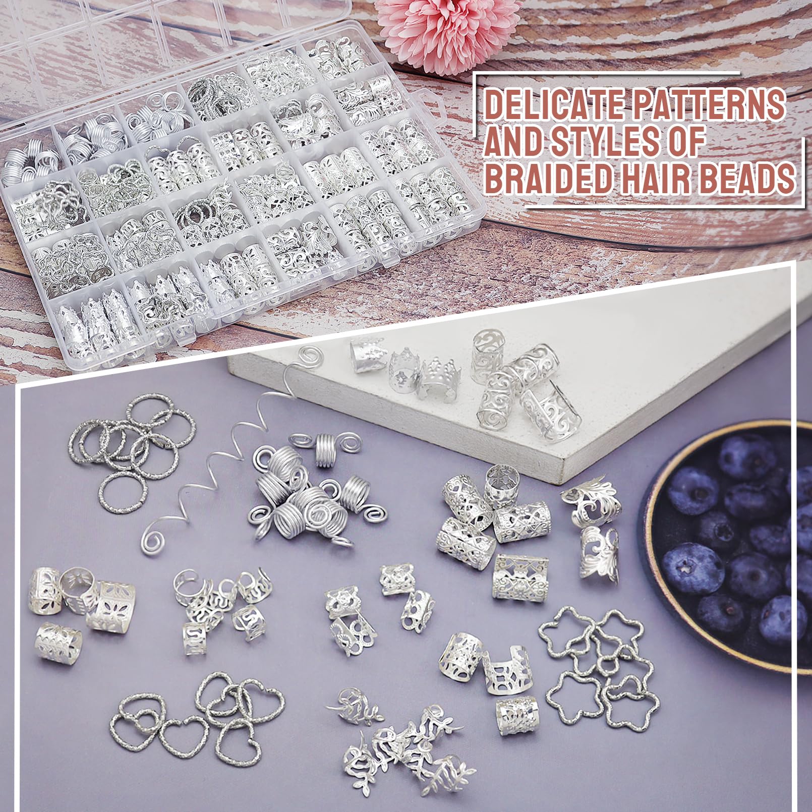 Fscwlmon broches para cabello para trenzas de metal.