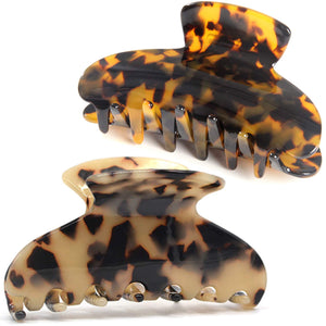 Pinza garra grande Carey de Fsmiling para cabello grueso, agarre seguro.