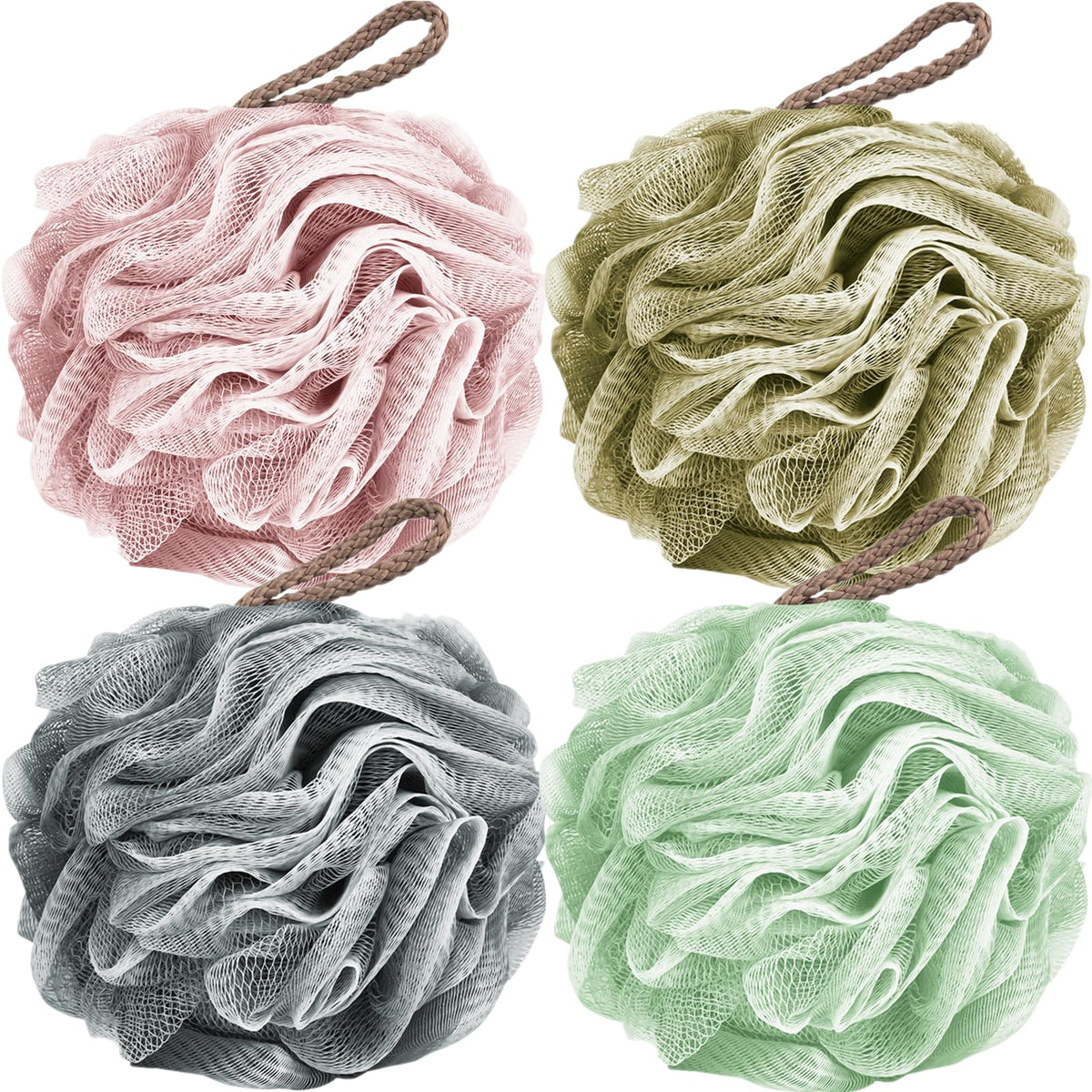Fu Store esponja lufa, 4 colores, exfolia suavemente durante la ducha