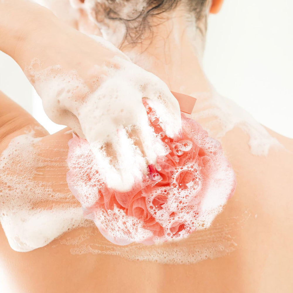 Fu Store esponja lufa morada para ducha experiencia relajante