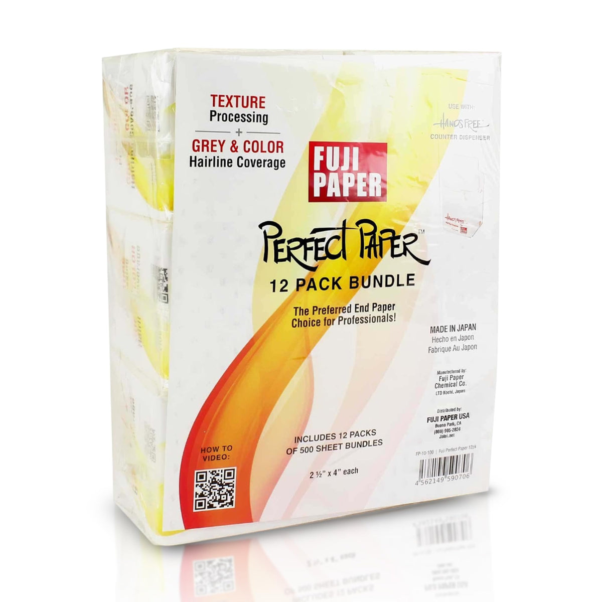 FUJI End Papers Jumbo en caja, agarre firme para penetración uniforme.