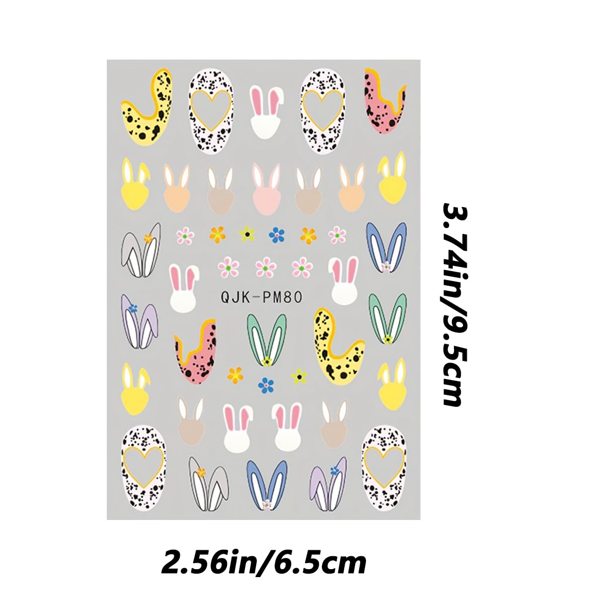 Pegatinas FUKIDOG para uñas con diseño Pascua 3D para todas las edades.