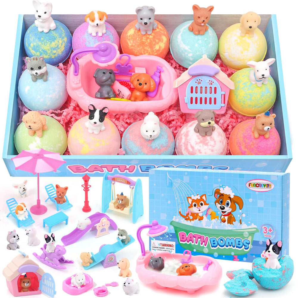 Funcrevity bombas de baño para niños con sorpresa y juguetes internos.