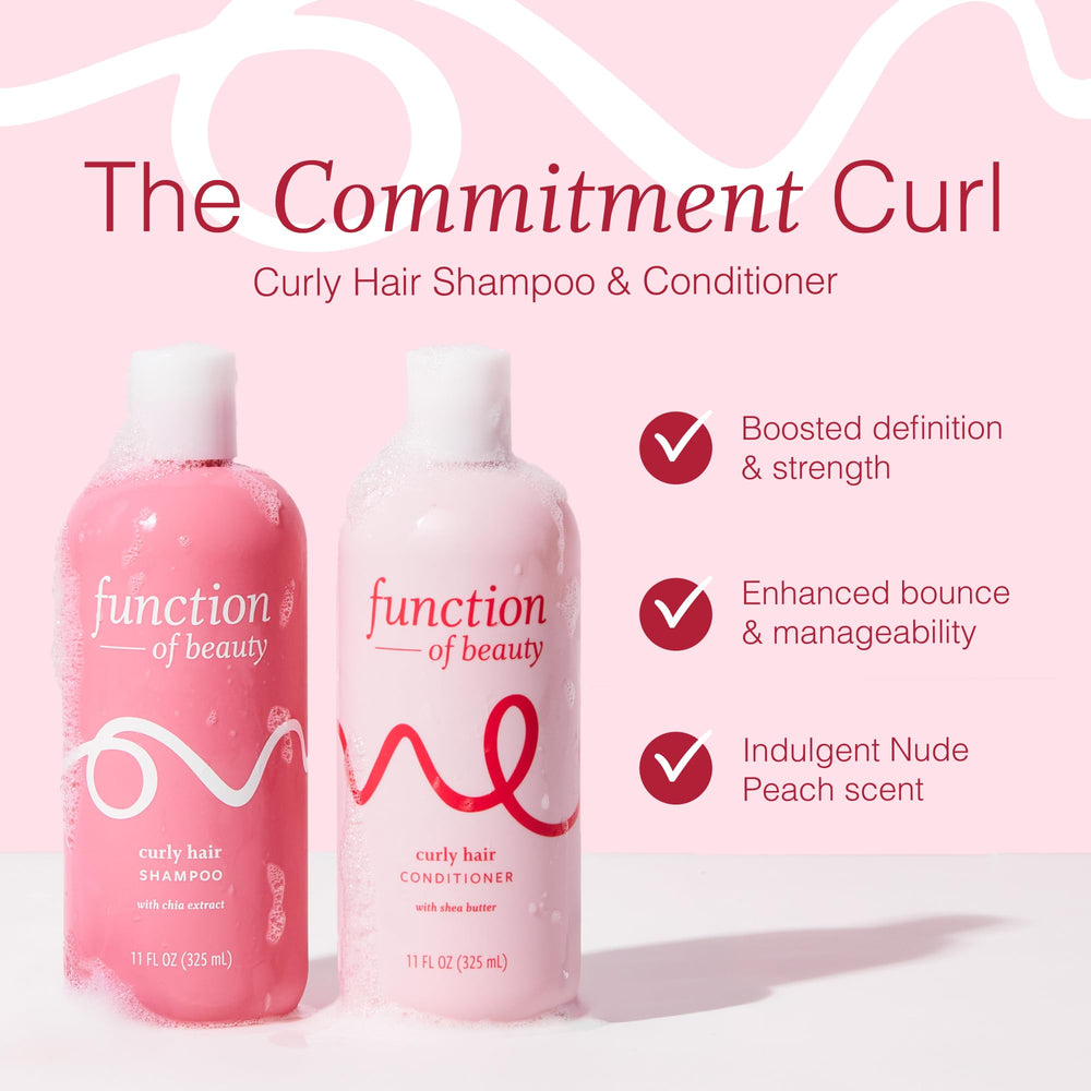 Function of Beauty acondicionador curly hidratación profunda para rizos suaves.
