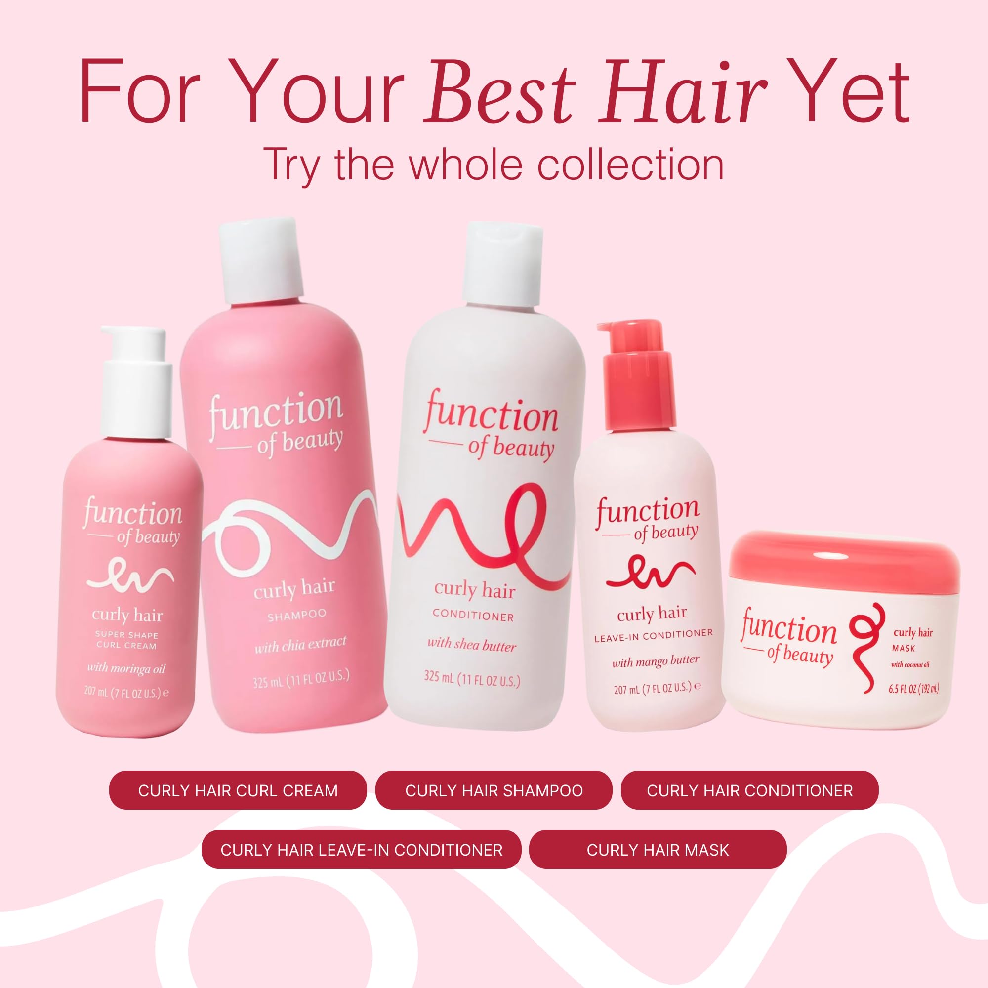 Function of Beauty Curly Booster Aplicación rápida para una rutina sencilla