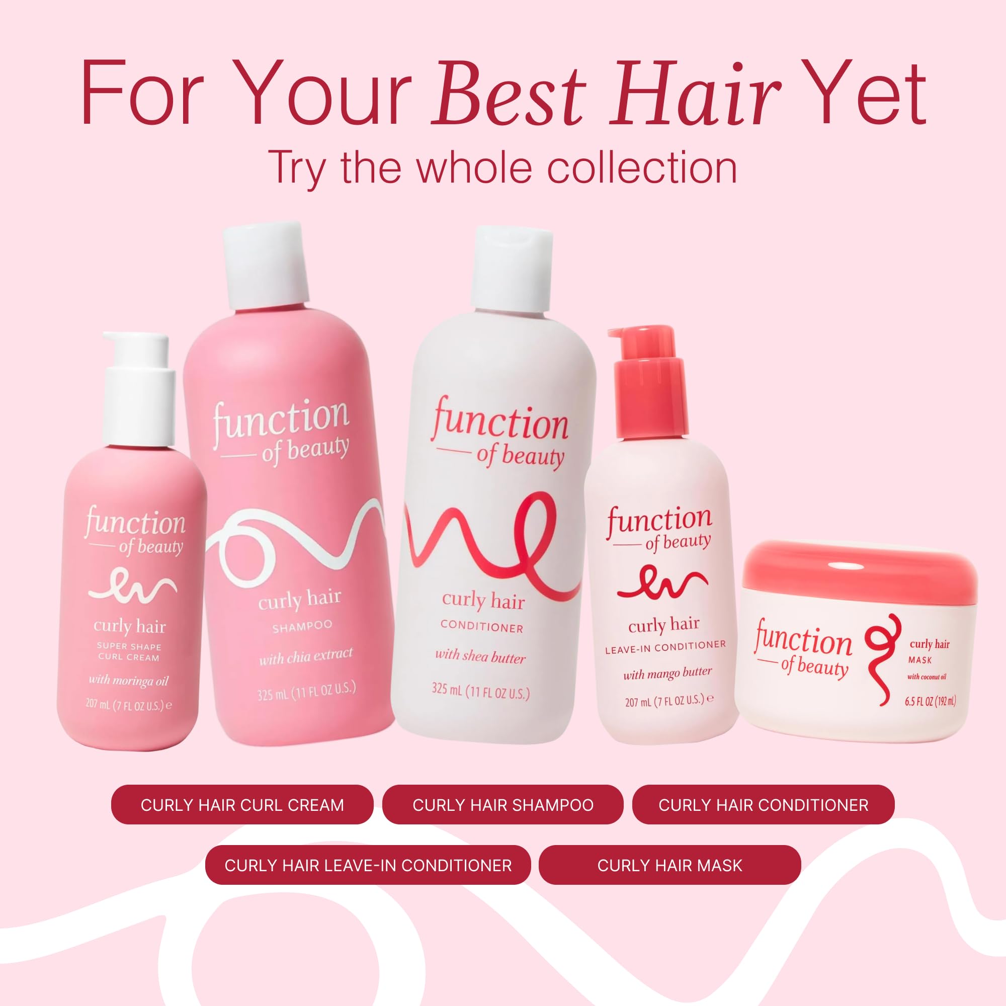 Function of Beauty frasco de 7 oz listo para retoques durante el día.