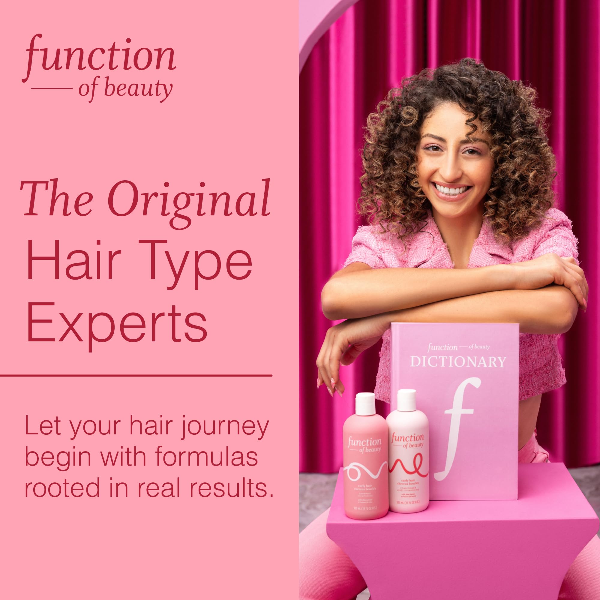 Function of Beauty envase de 11 oz para cuidado diario de rizos.