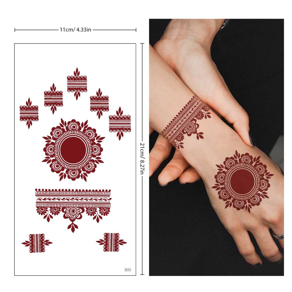 FUNTATTOO: conjunto de 10 hojas para brazos, manos y cuello.