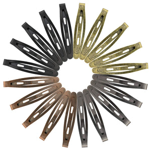 Funtopia clip oval metal contorno: 40 piezas para peinados versátiles.