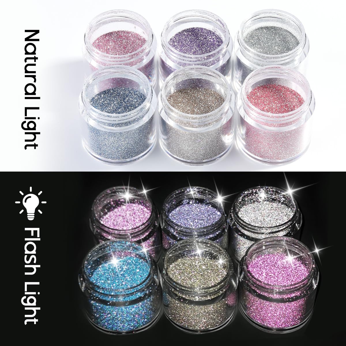 Furtherpretty polvo brillo uñas rosado, destellos sutiles para looks delicados.