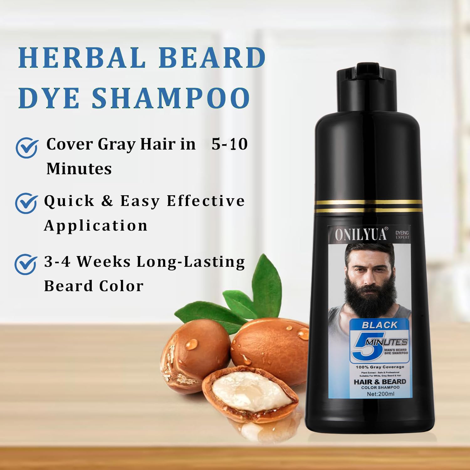 Fvquhvo cobertura de canas en barba para un look definido