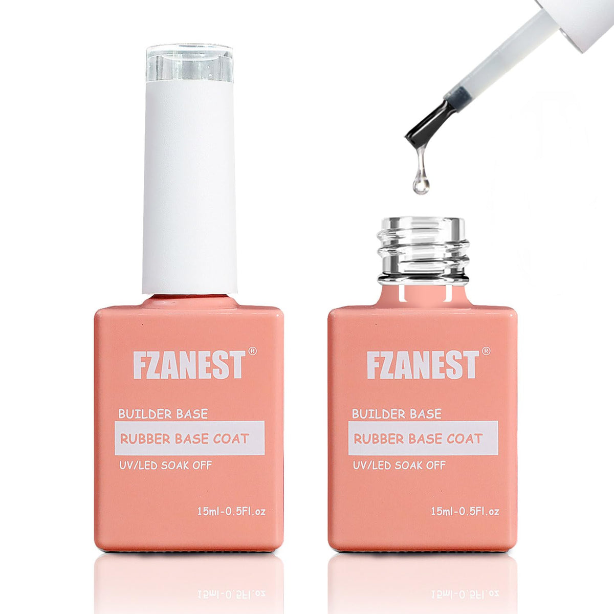 FZANEST BaseGel 2 piezas en botella: fortalecimiento de uñas.