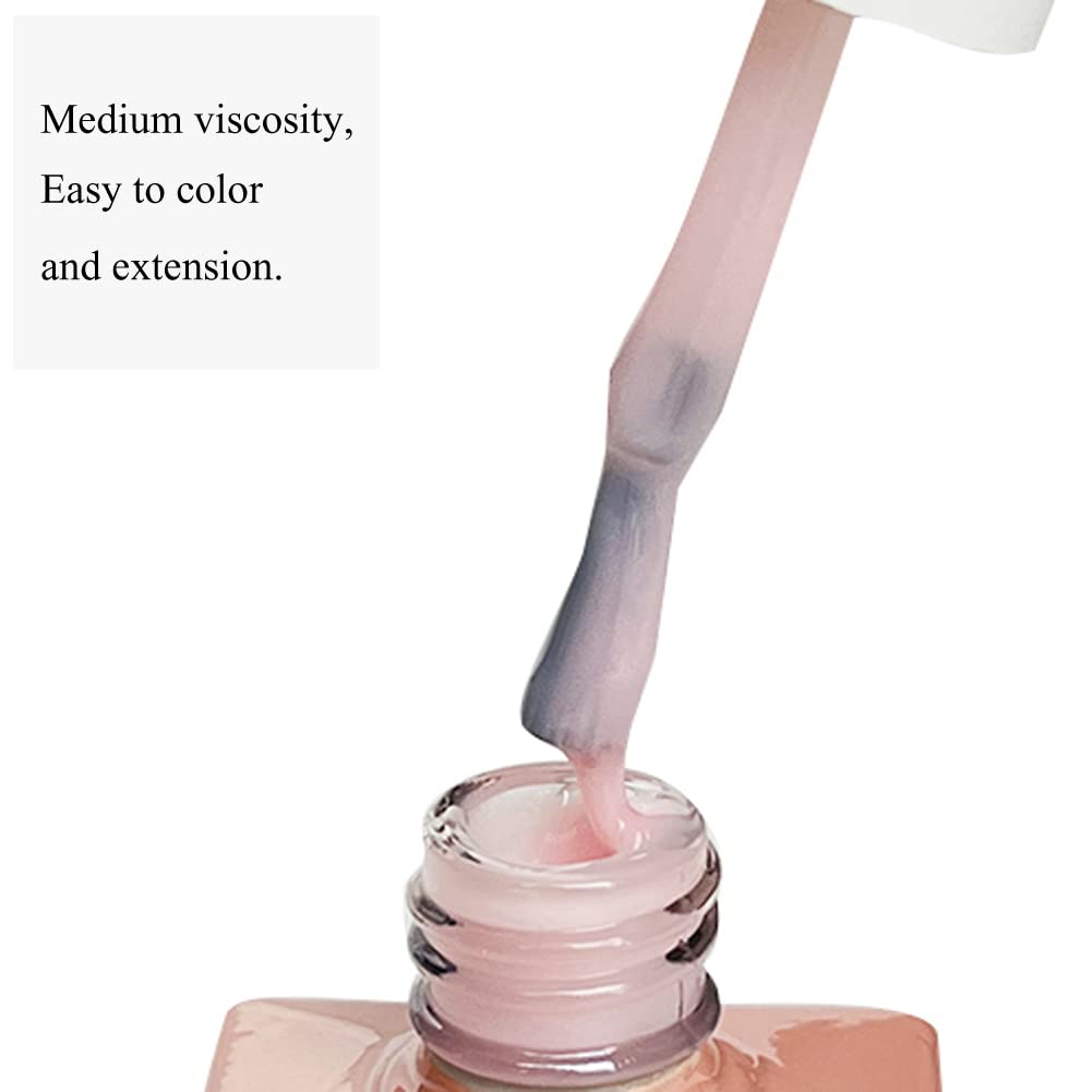 FZANEST gel builder rosado lechoso para extensión y refuerzo de uñas.