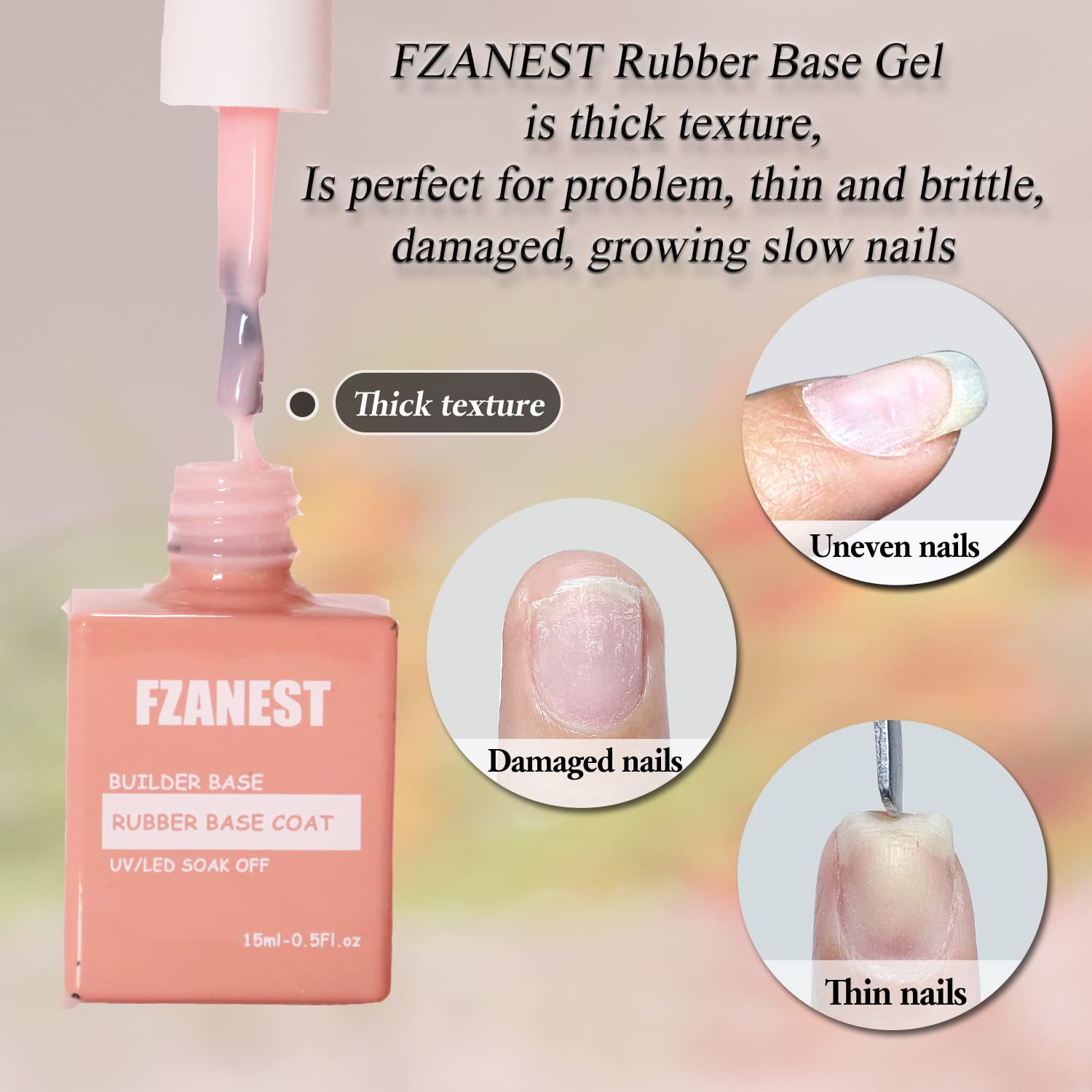 FZANEST pincel incluido facilita manicura en gel en casa.