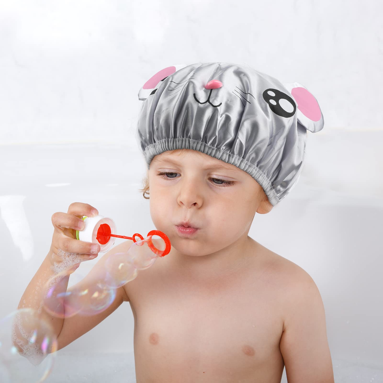 G2PLUS Gorro de ducha lavable y decorativo, resistente al uso diario.