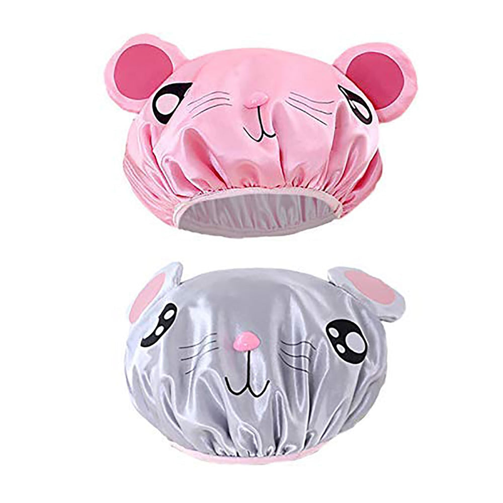 G2PLUS Gorro de ducha para niños con animales, mantiene el cabello seco durante la ducha.