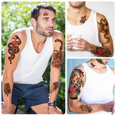 Gabizafia tatuaje temporal golondines para toque retro