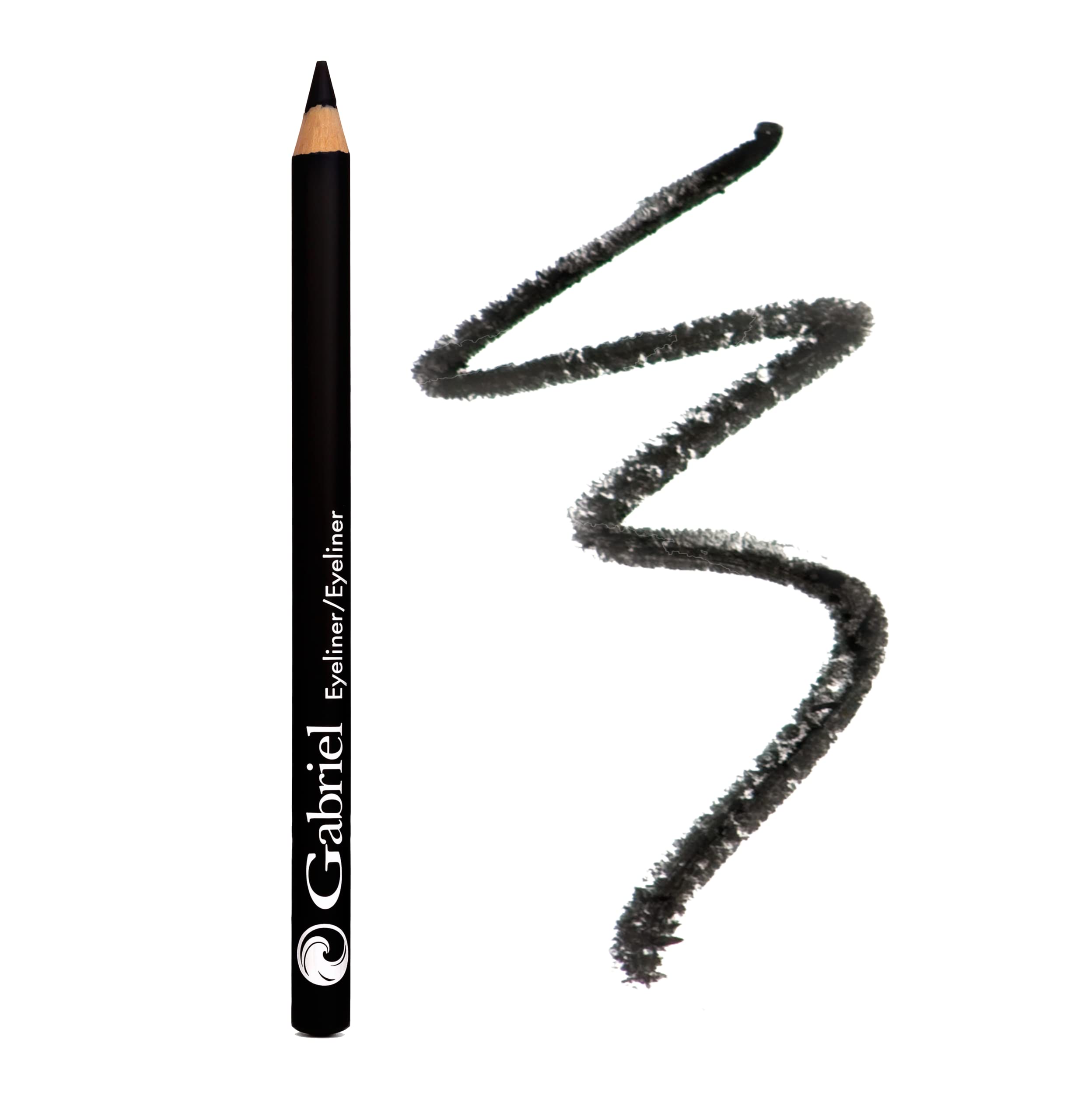 Delineador Gabriel Cosmetics negro para una aplicación suave y precisa.