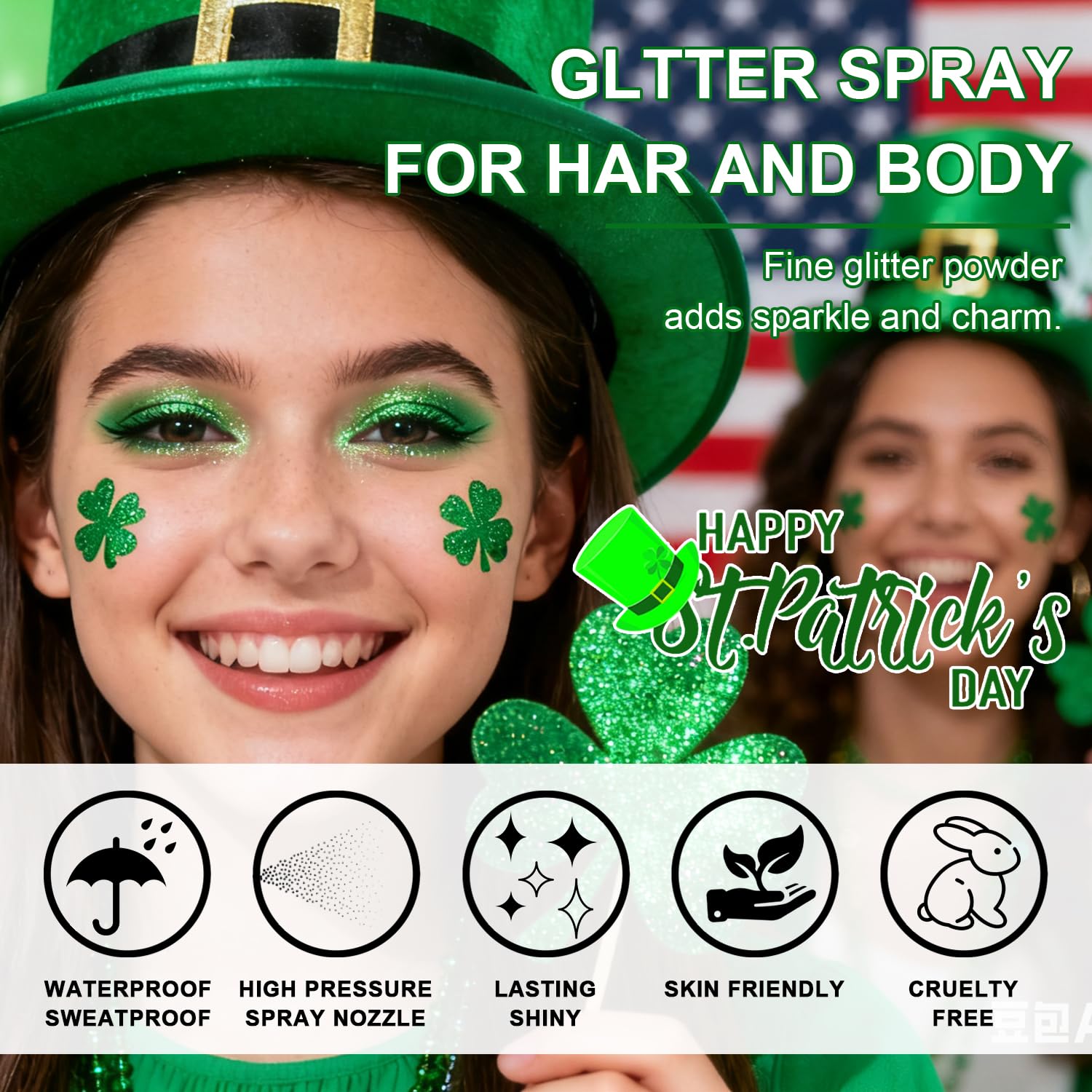 GADMLURY brillo para cabello con destello suave que realza tu peinado.