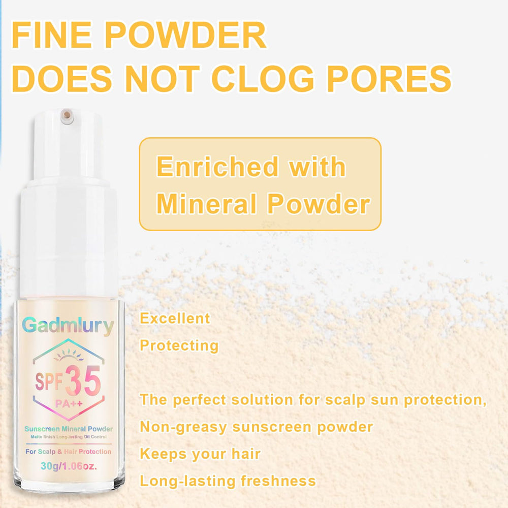 GADMLURY Polvo solar mineral: aplicación en cabello para retoques discretos.