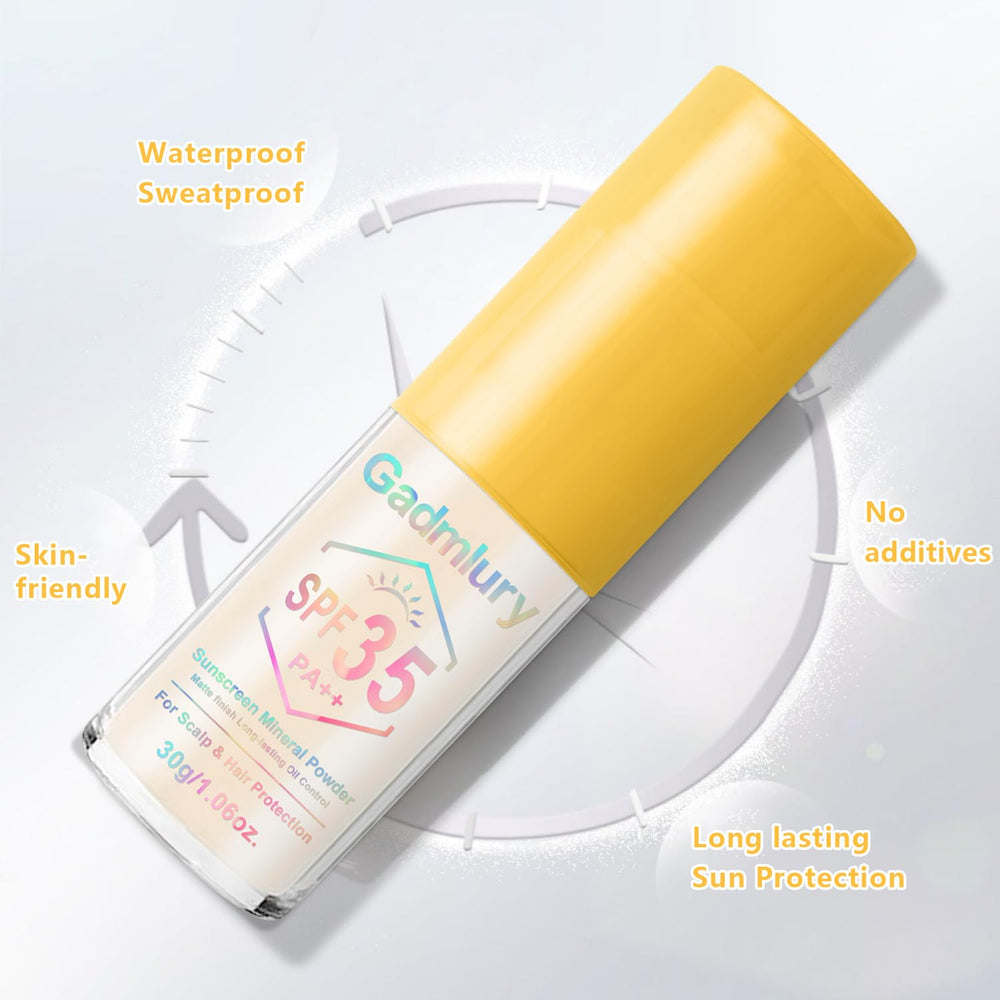 GADMLURY Polvo solar mineral: protección ultravioleta de espectro amplio para playa.
