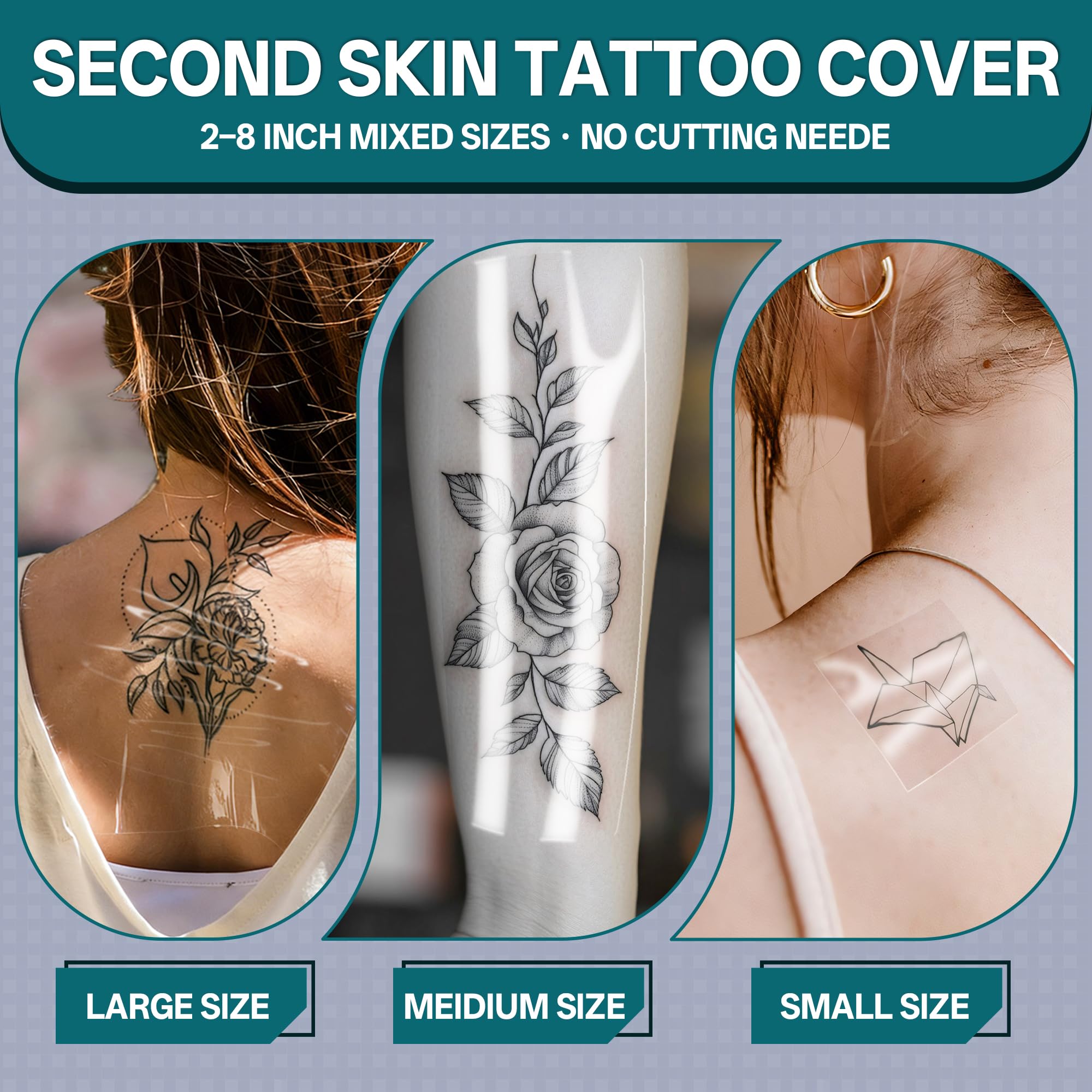GAGATOAD Tattoo Wrap con rejilla para medir y cortar