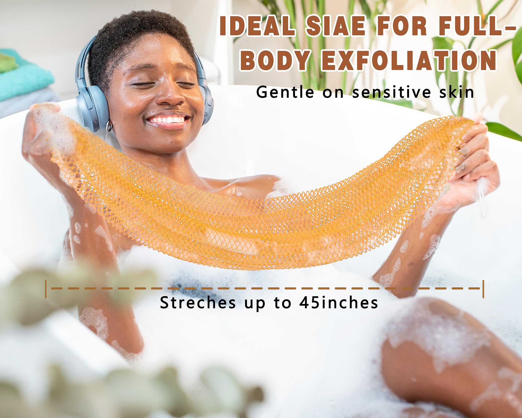 Gainlove esponja africana de 45 pulgadas para alcance de la espalda