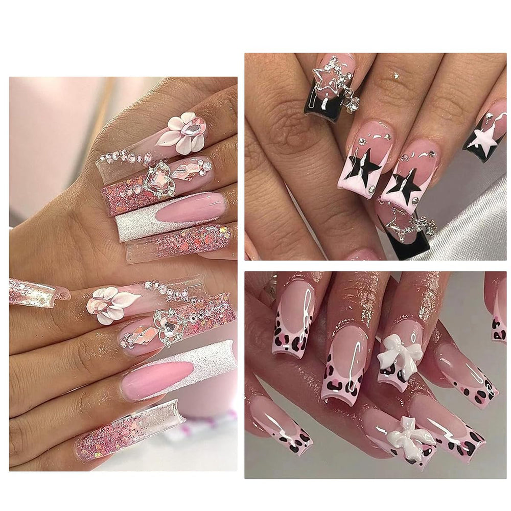 Ganepwns adornos para uñas en forma de cabeza de niña, estilo encantador.