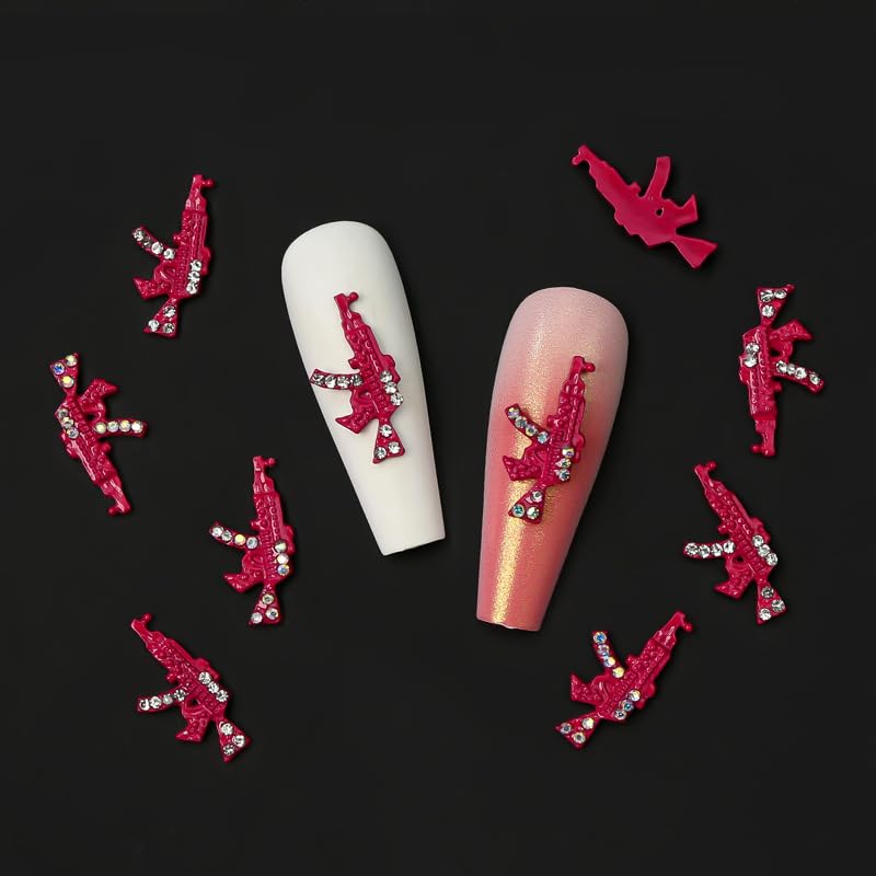 Ganepwns adornos para uñas en forma de lazo, toque femenino y delicado.