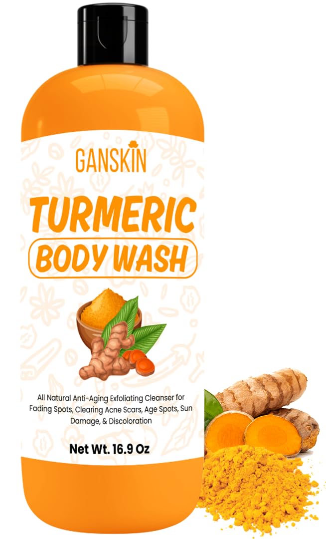 Ganskin Curcuma: lavado corporal en botella para brillo suave