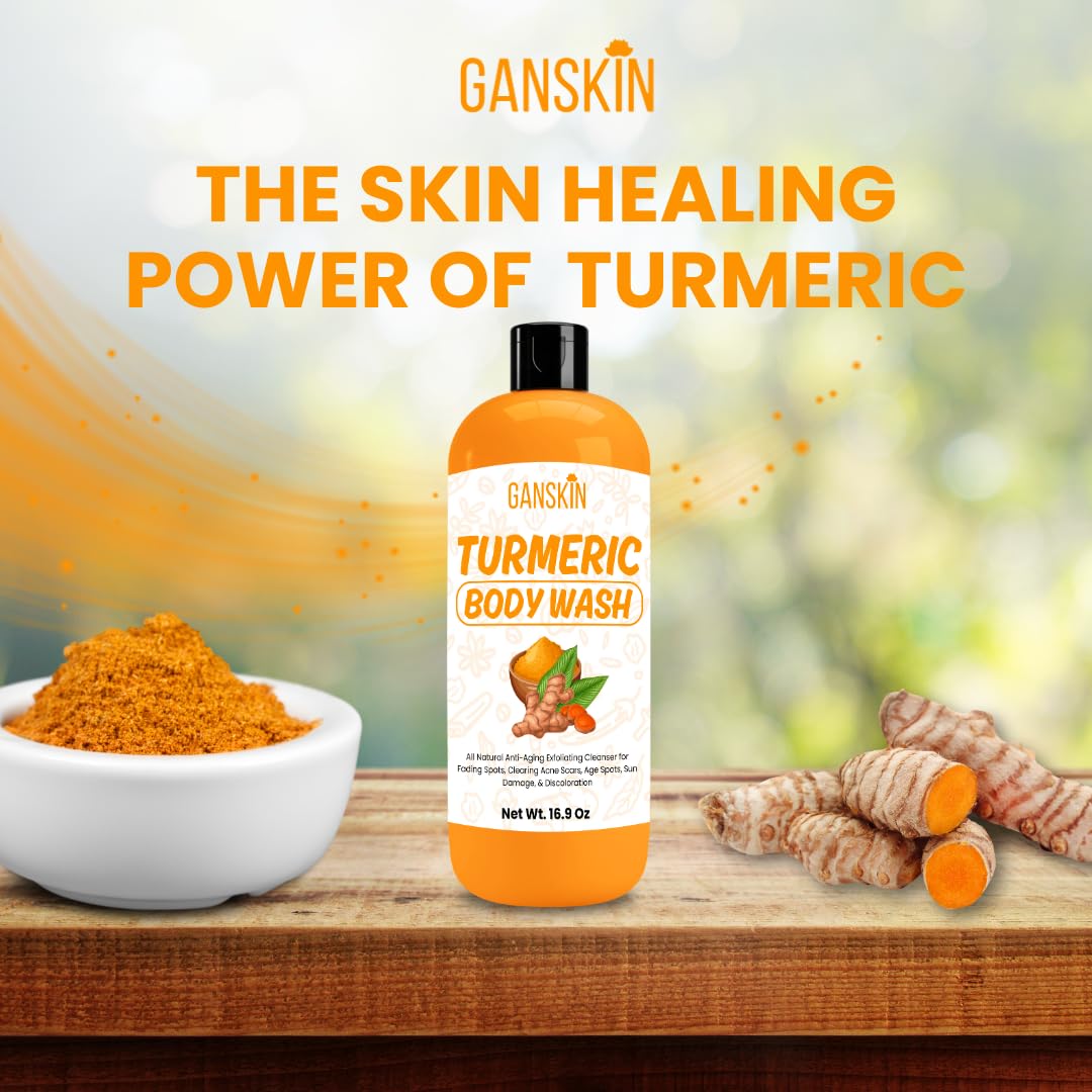 Ganskin Curcuma: espuma de ducha para limpieza suave y calmante