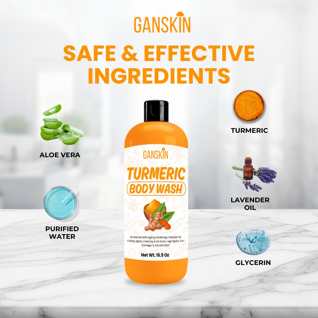 Ganskin Curcuma: hidratación que nutre la piel durante el baño
