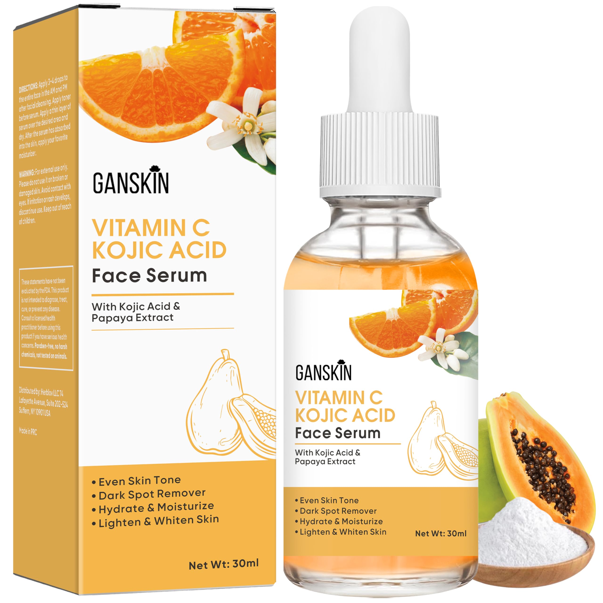 Ganskin serum ácido kojico para piel: tono más uniforme y luminosidad.