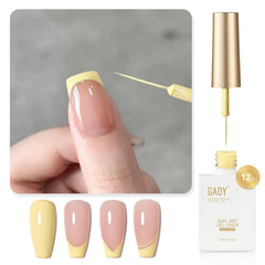 GAOY Amarillo Remolino esmalte en gel 12 ml, ideal para manicuras en casa.