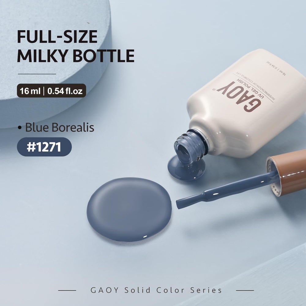 GAOY Azul Borealis: fórmula con olor reducido y certificación SGS para mayor tranquilidad.