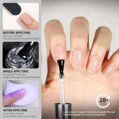 GAOY Gel Base Coat curado ultravioleta 60 segundos acelera la manicura