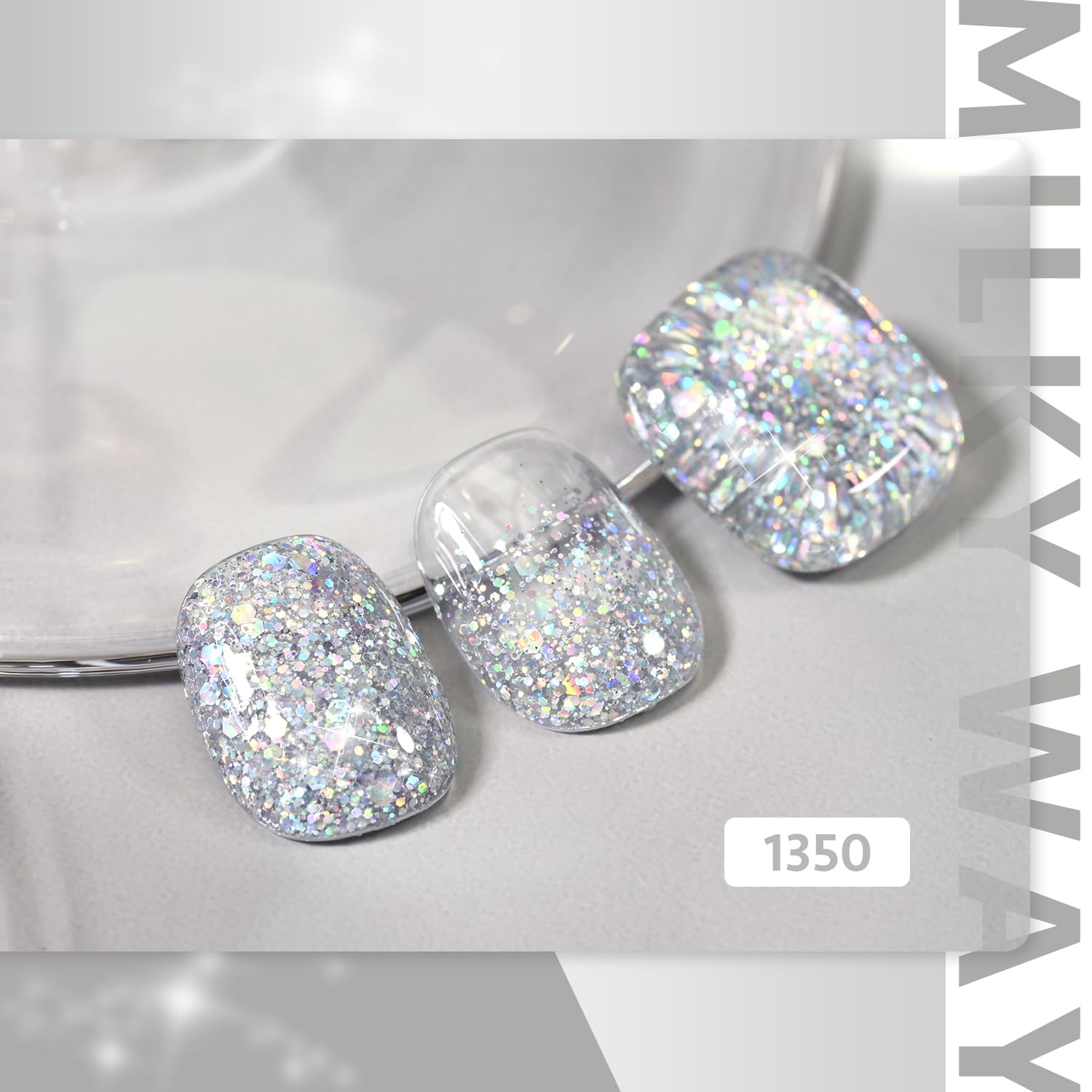 GAOY gel brillo diamante para uñas, acabado deslumbrante para fiestas