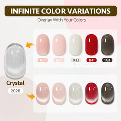 GAOY Gel con glitter iridiscente, brillo sofisticado para uñas llamativas.