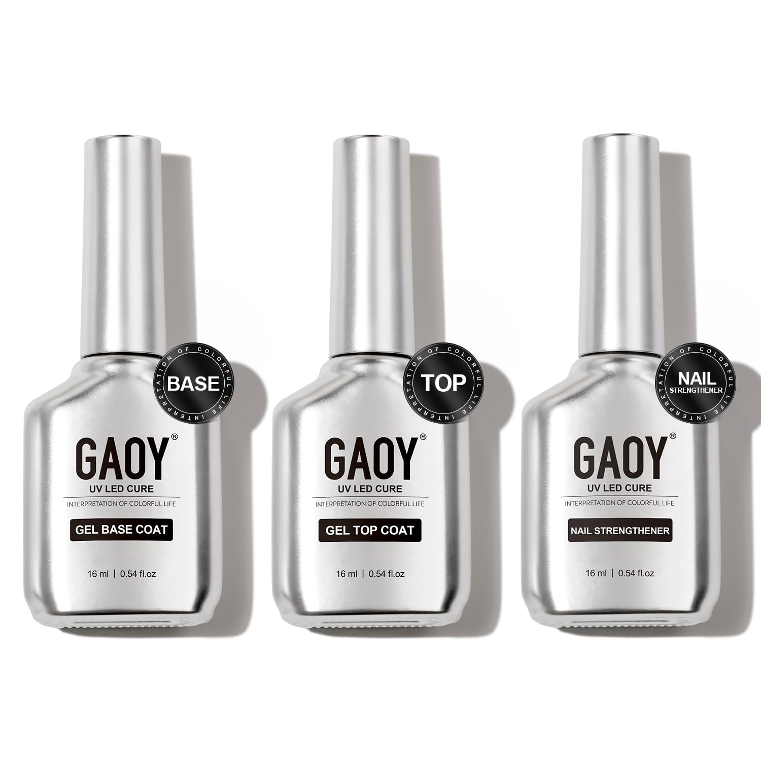 GAOY Capa Superior Gel: brillo cristal para acabado duro.