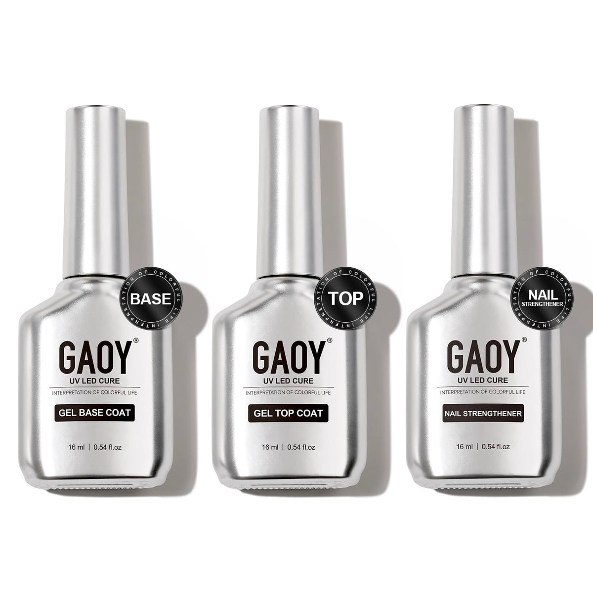 GAOY Capa Superior Gel: brillo cristal para acabado duro.